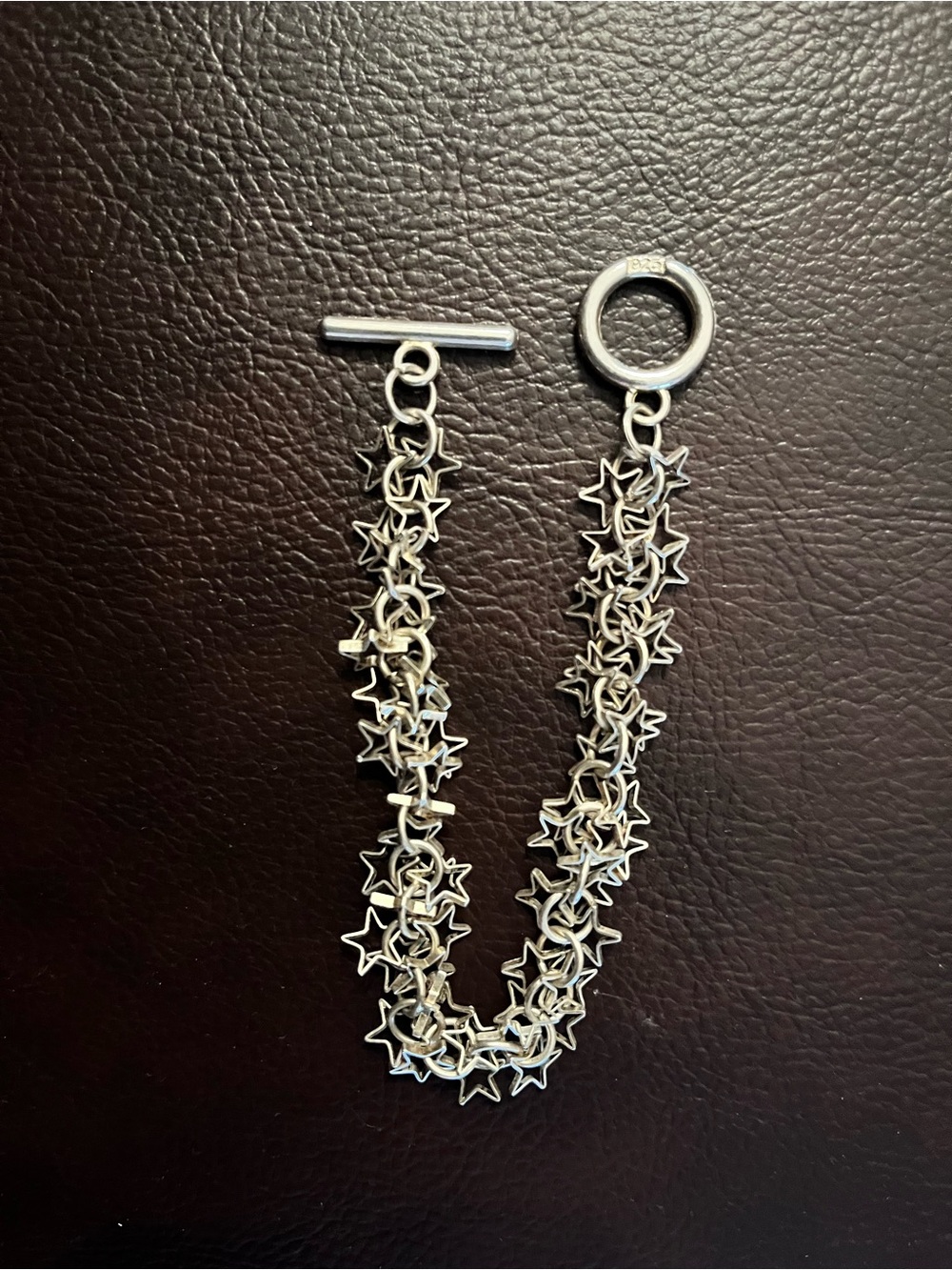 Sterling silver star bracelet